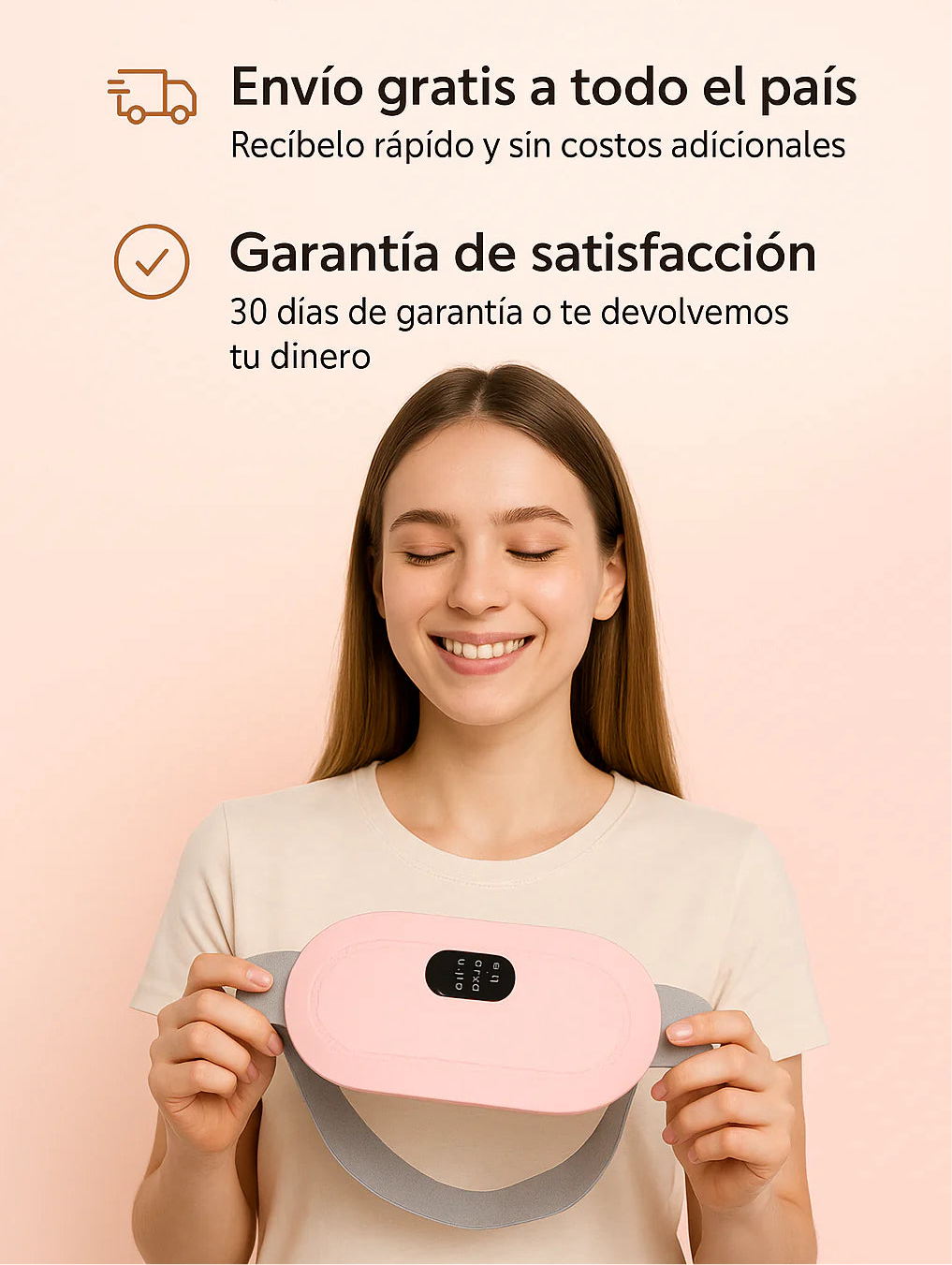 Cinturón Alivio Pro™ | Masajeador Térmico para Dolor Menstrual y Lumbar | Calor Instantáneo