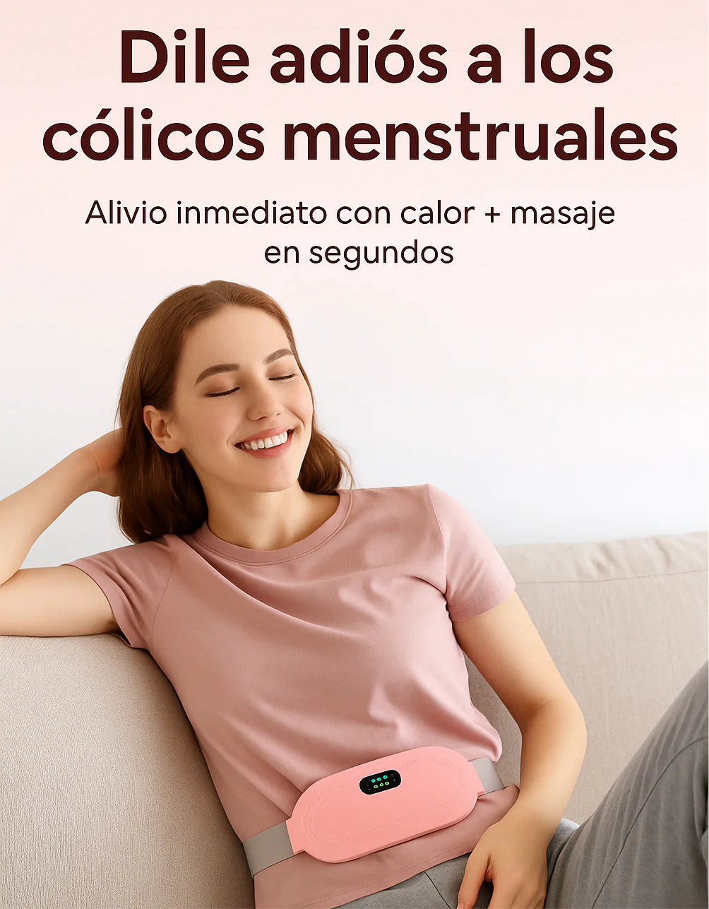 Cinturón Alivio Pro™ | Masajeador Térmico para Dolor Menstrual y Lumbar | Calor Instantáneo