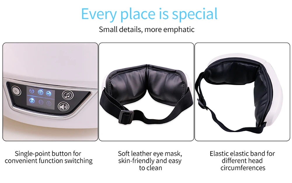 Masajeador Ocular Relax Con Calor y Bluetooth: La solución definitiva a la fatiga visual