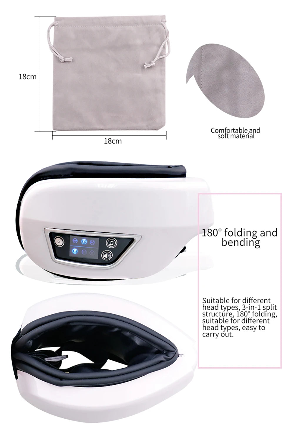 Masajeador Ocular Relax Con Calor y Bluetooth: La solución definitiva a la fatiga visual