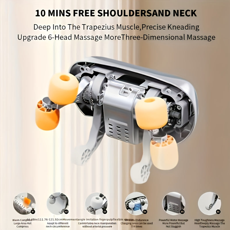 Relajador Cervical Pro-Z™ | Masajeador de Cuello con Calor Infrarrojo y Pulsos EMS